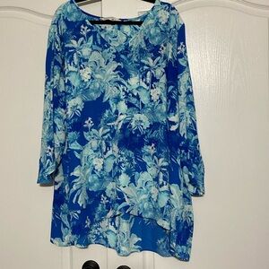 Beautiful by Lawrence Zarian Tropical Top Women’s Size 5X